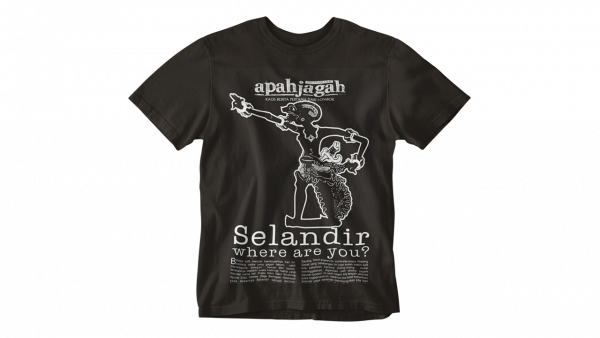 kaos wayang sasak selandir hitam combed